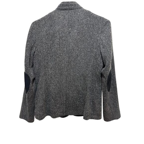 L. L. Bean jacket Women's size small herringbone wool silk blend ELBOW PATCHES! - Picture 2 of 7